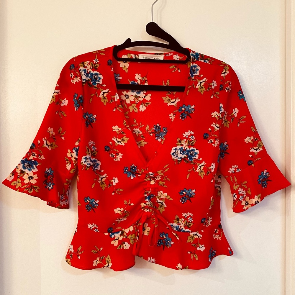 Cute Floral Crop Top